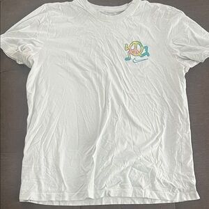 Nike White Tee with Vibrant Logo